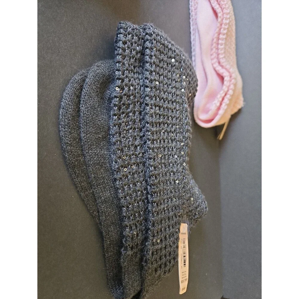 Victoria’s Secret Sequence Cashmere Blend Socks Lot of 3 - XS/S NWT Pink & Grey